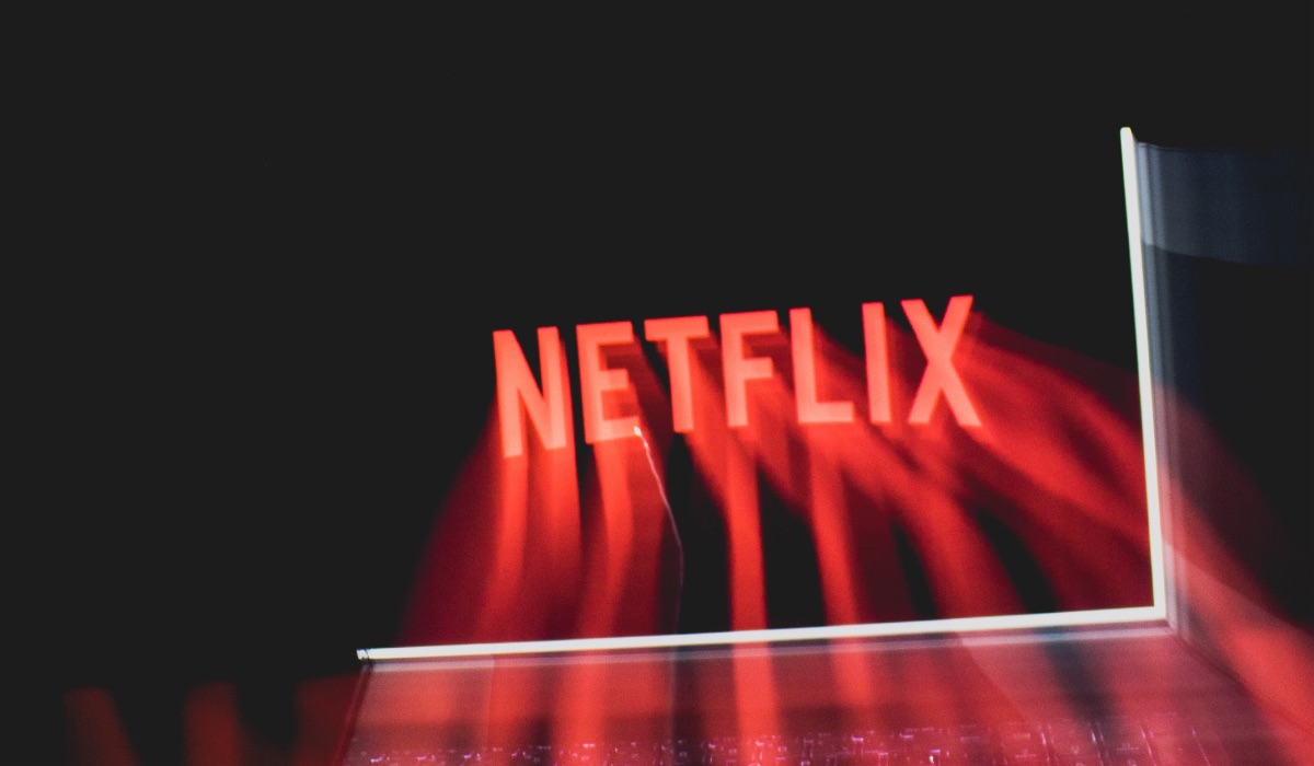 A blurred Netflix logo